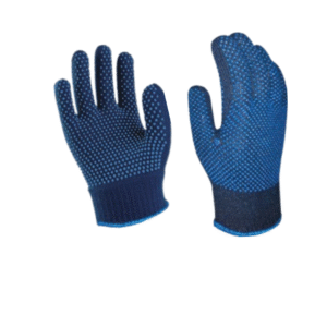 Hand Gloves Dotted Blue