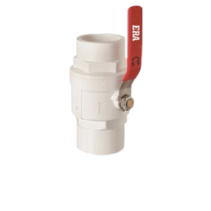 PVC BALL VALVE WHITE WITH SS HANDLE